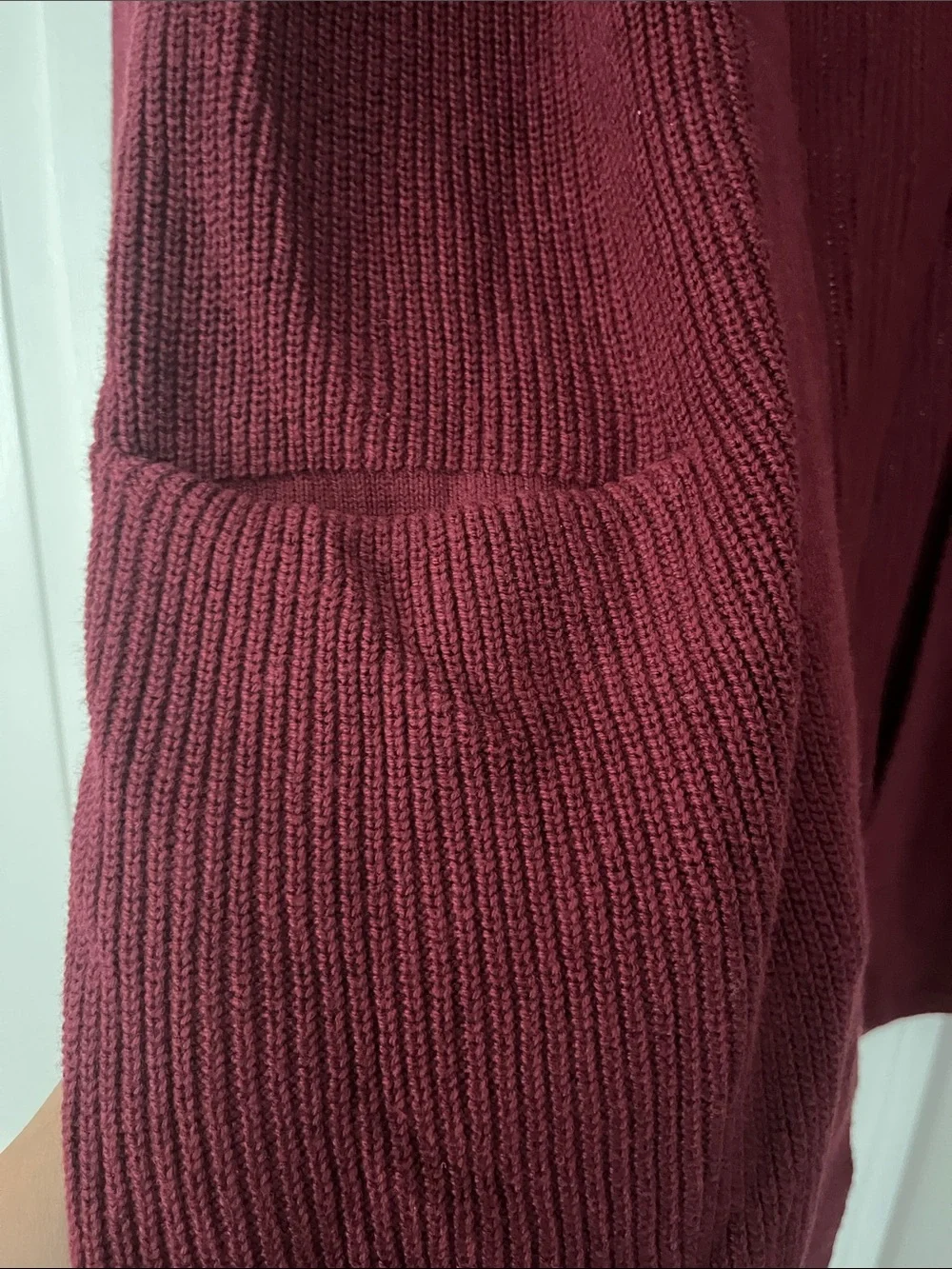 Old Navy Women's Open-Front Wine Red Cardigan with Pockets